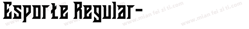 Esporte Regular字体转换